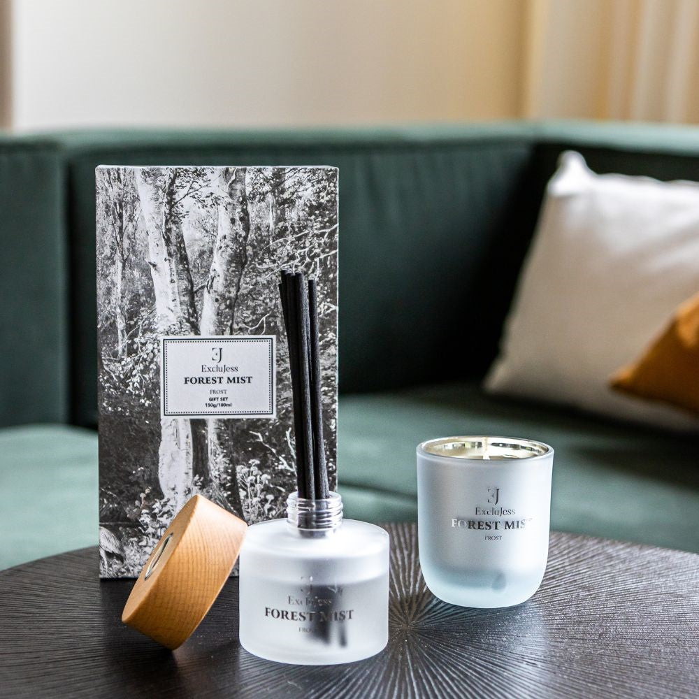 Gift set Forest Mist Frost Fragrance Sticks & Scented Candle