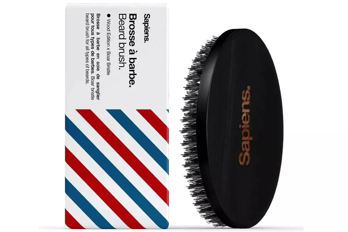 Sapiens Beard Brush - Cherry Wood X Boar Bristles