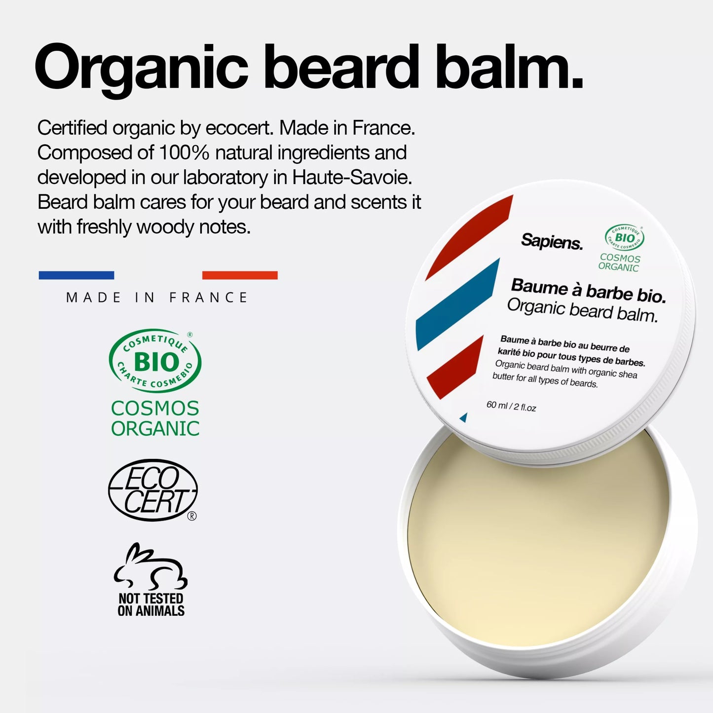 Sapiens Beard Balm BIO 60ml Fresh &amp; Woody
