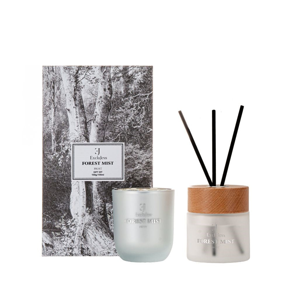 Gift set Forest Mist Frost Fragrance Sticks &amp; Scented Candle