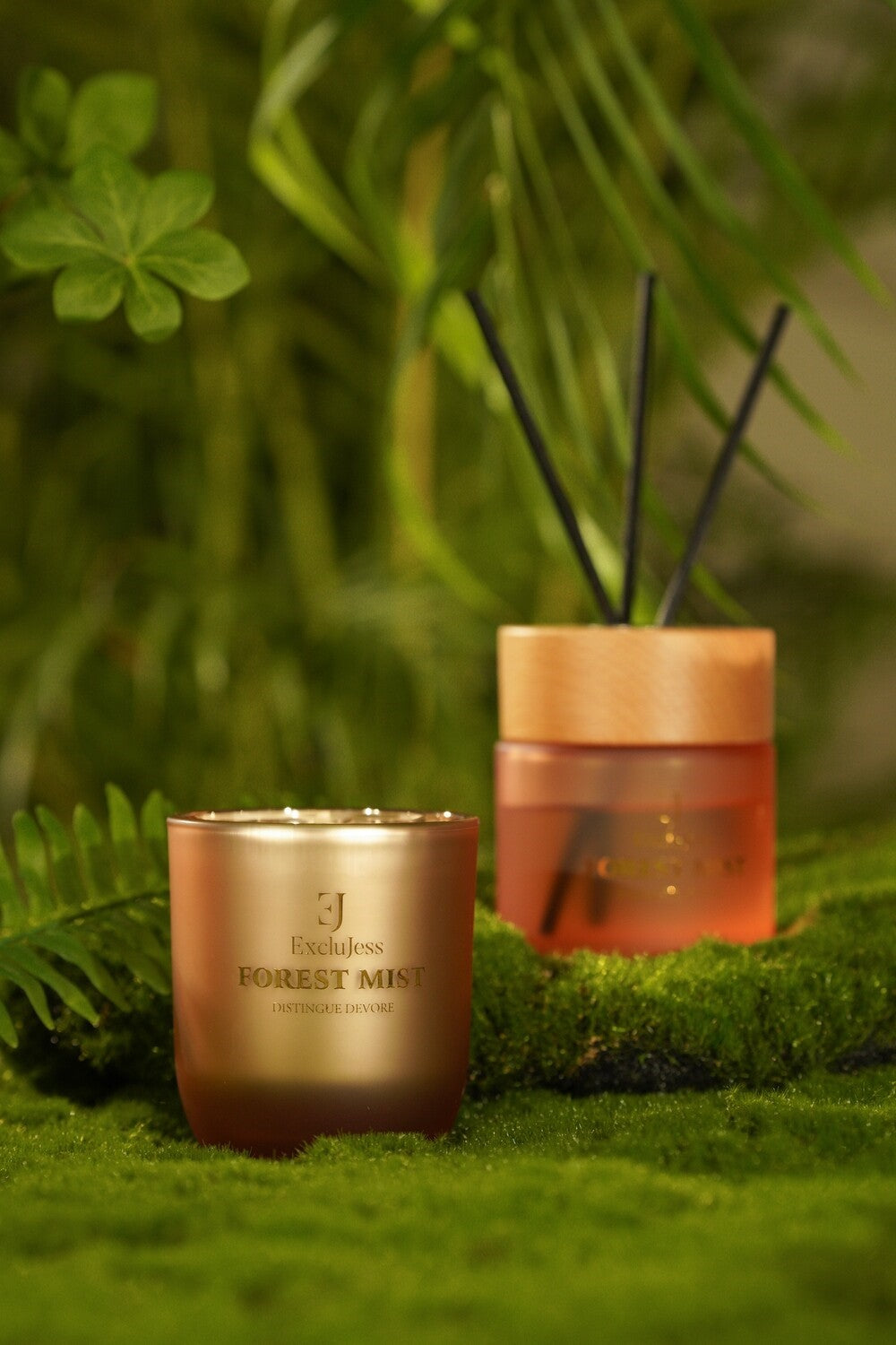 Gift set Forest Mist Distingue Devore Fragrance Sticks &amp; Scented Candle