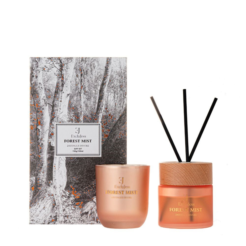 Gift set Forest Mist Distingue Devore Fragrance Sticks &amp; Scented Candle