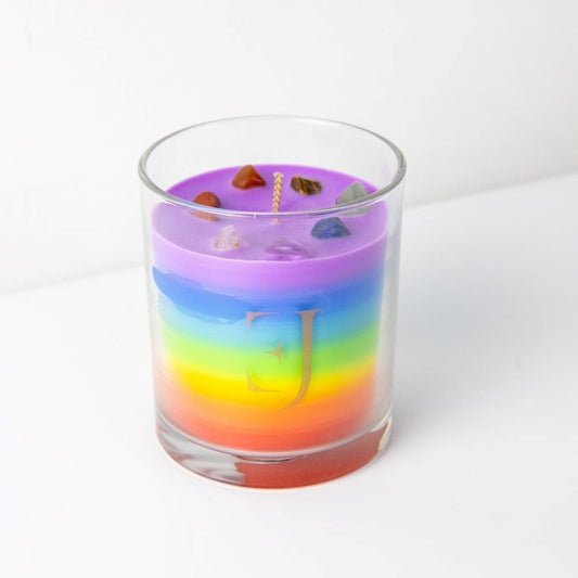 Chakra 'feel good' scented candle