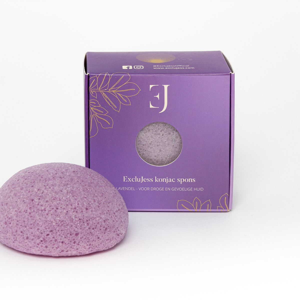 Lavender konjac sponge
