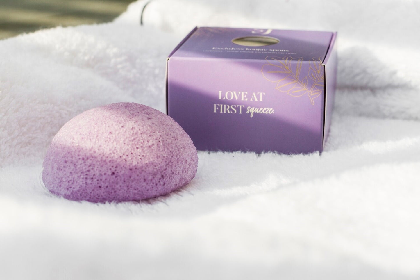 Lavender konjac sponge