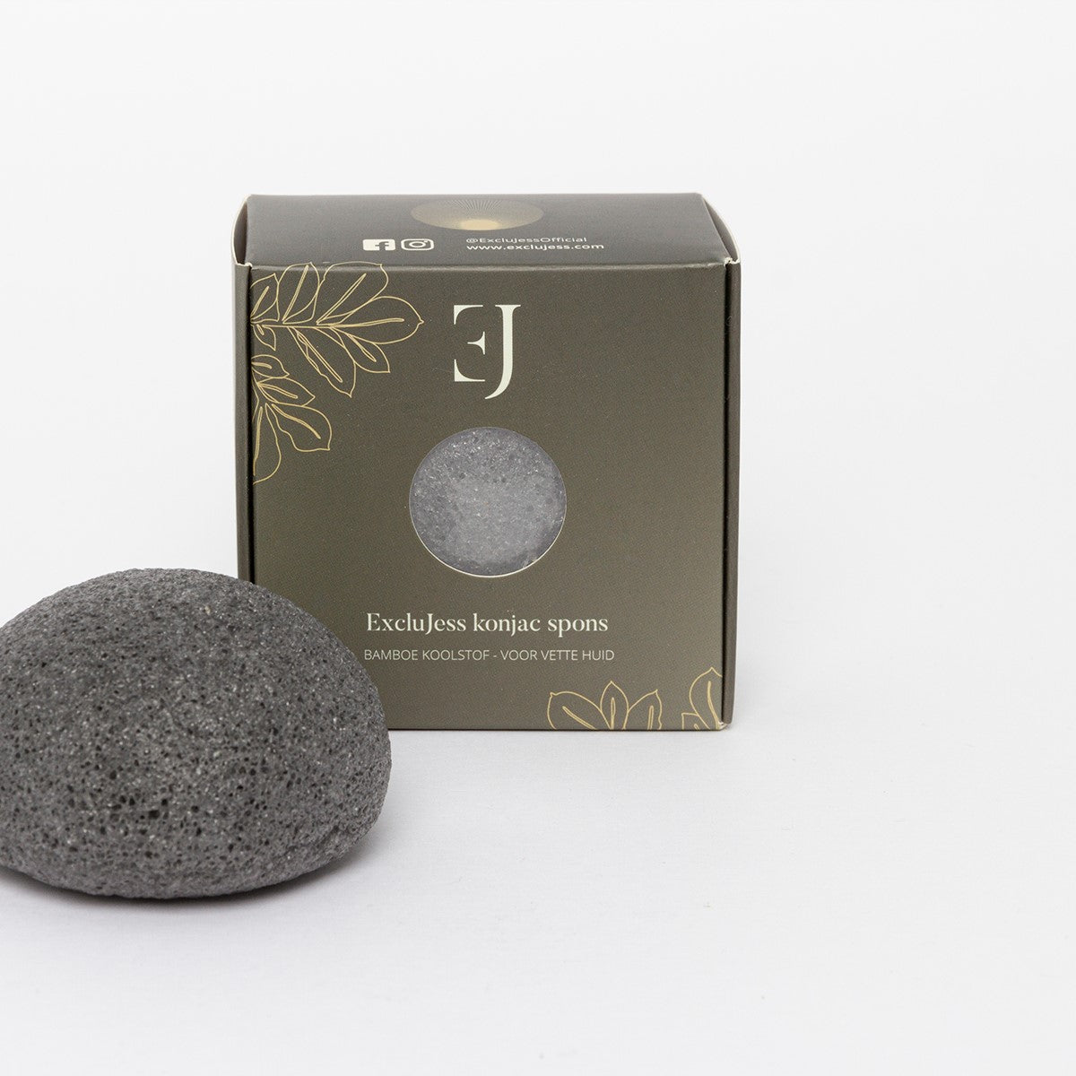 Black konjac sponge