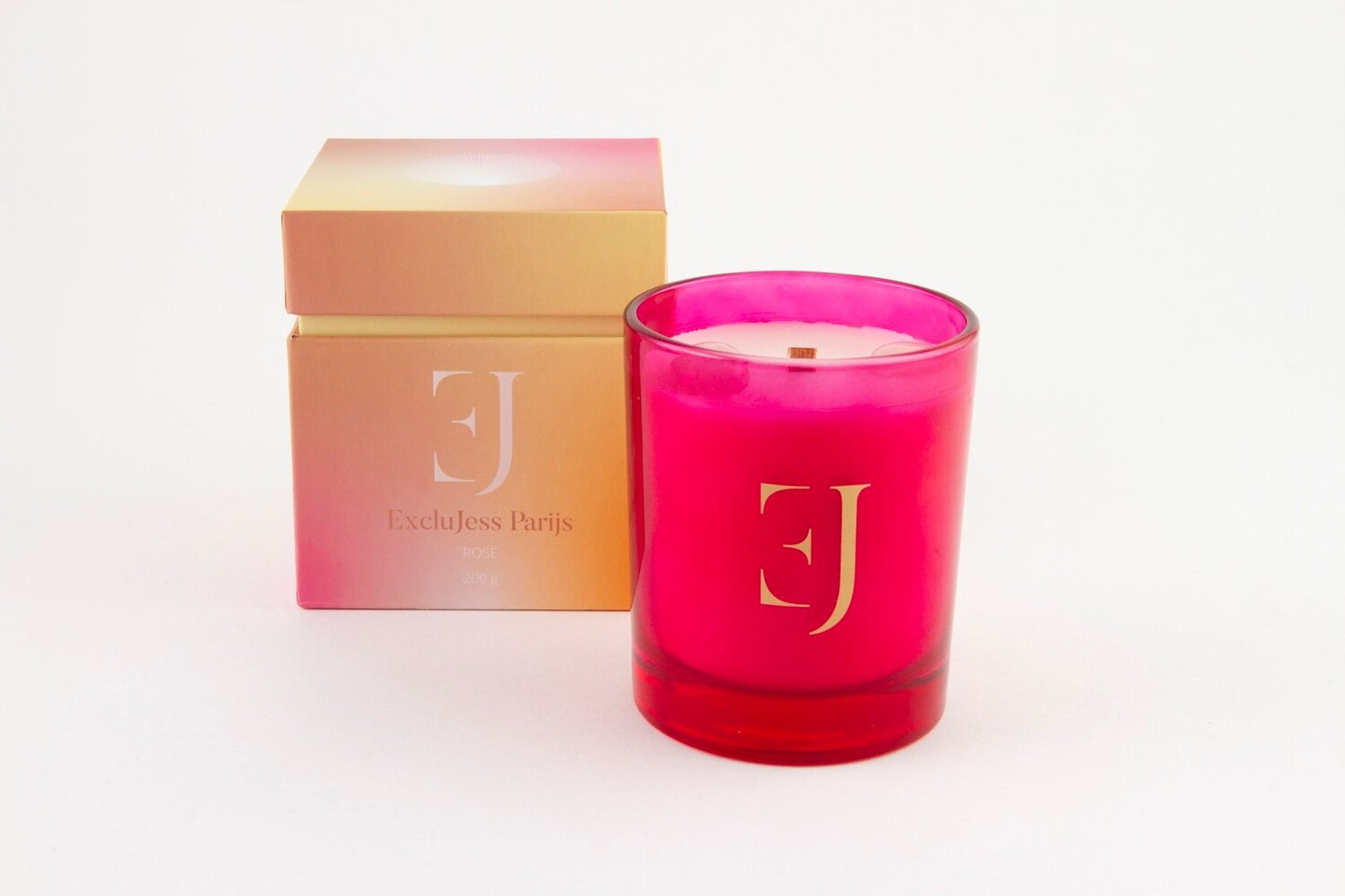 Paris luxury scented candle Rose crystal – Rose
