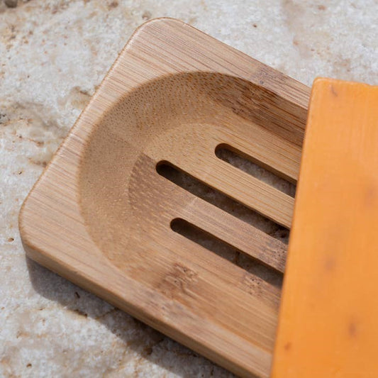 Bamboo soap holder